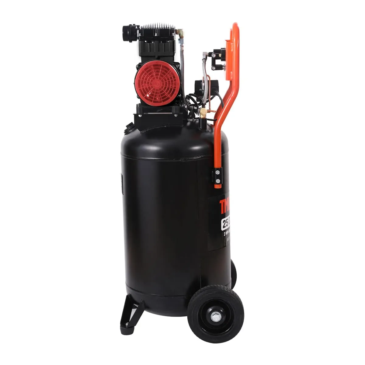 TMG Industrial 25 Gallon 2 HP Electric Air Compressor, Oil-Free Dual Piston Pump, 5 Min Fill Time, ASME Vertical Tank, TMG-ACE25