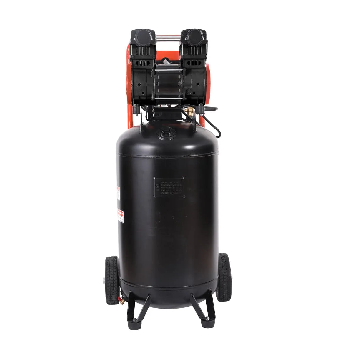 TMG Industrial 25 Gallon 2 HP Electric Air Compressor, Oil-Free Dual Piston Pump, 5 Min Fill Time, ASME Vertical Tank, TMG-ACE25