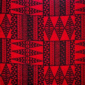 Traditional Tongan Geometric Design Fabric | Cotton