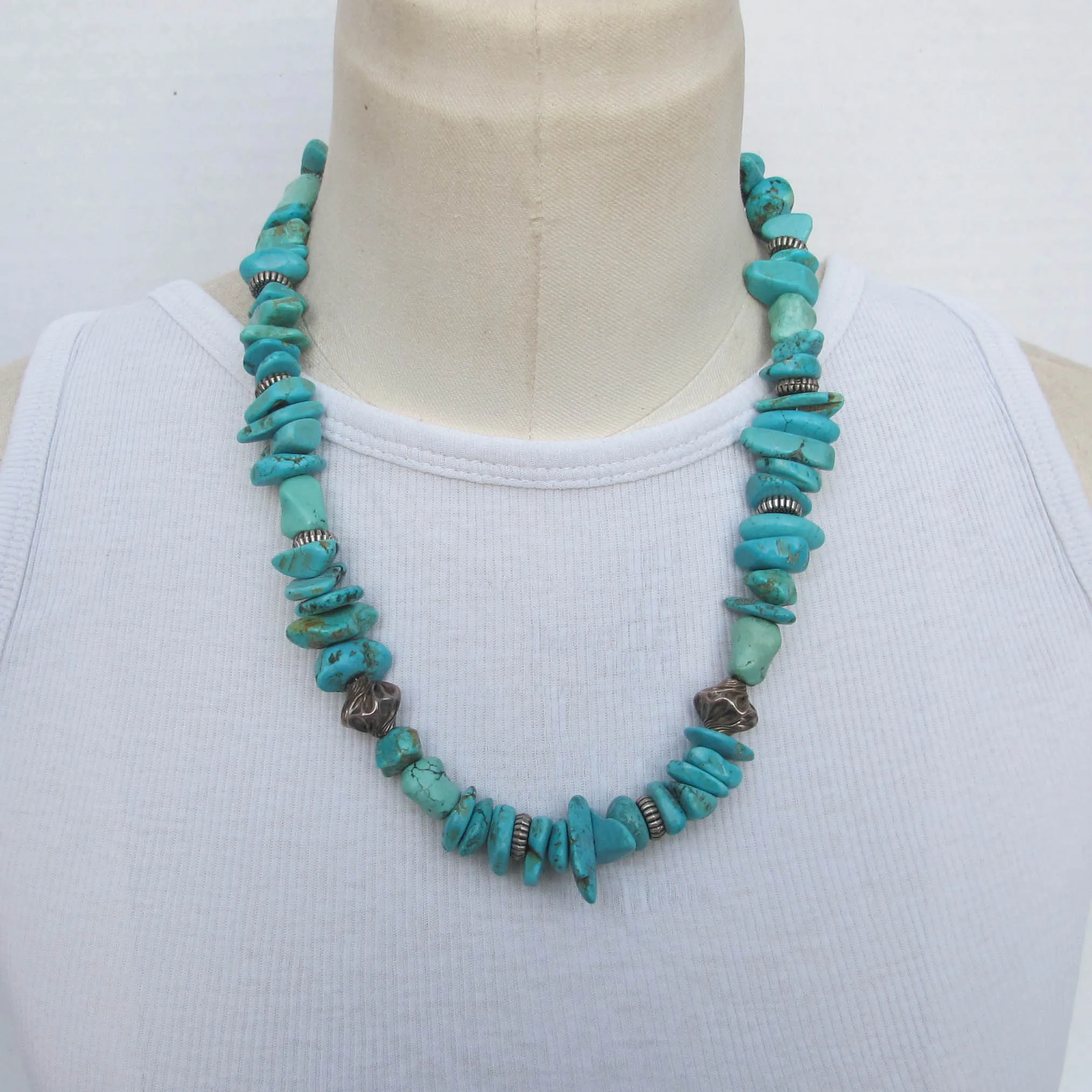 Turquoise Magnesite Nugget Necklace