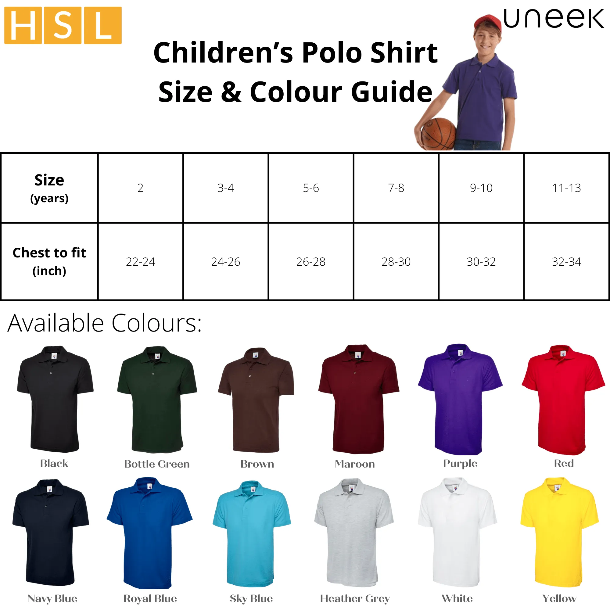 Uneek Children's Polo Shirt