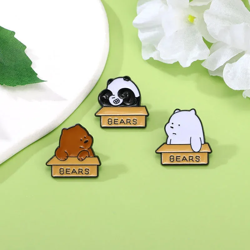 'We Bare Bears' Enamel Pin And Broach