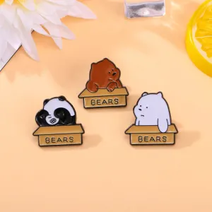 'We Bare Bears' Enamel Pin And Broach