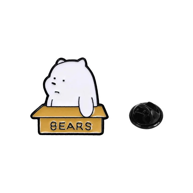 'We Bare Bears' Enamel Pin And Broach