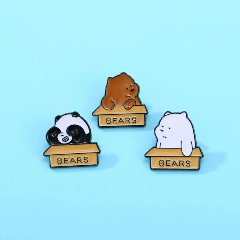 'We Bare Bears' Enamel Pin And Broach