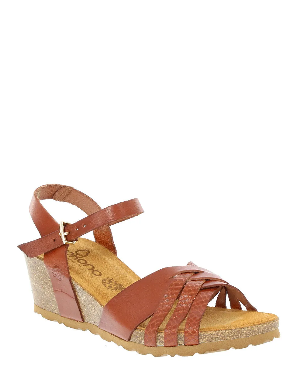 Yokono YK-Cadiz Brick Red Summer Wedge